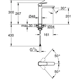 Grohe Cubeo Einhandmischer Mattschwarz
