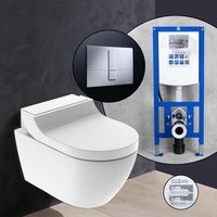 Geberit AquaClean Tuma Classic Komplett-SET Dusch-WC mit neeos Vorwandelement,, 146090111+16782CR#SET,