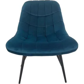 SalesFever Relaxsessel Toulon Samt 76 x 85 x 85,6 cm Blau