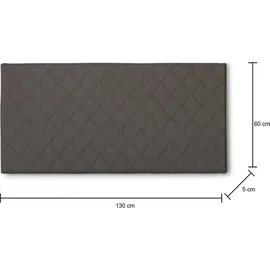 Talamo Italia Bettkopfteil Cleo, Kopfteil aus Kunstleder an der Wand, 100% Italy, geeignet für ein Queen-size-bett, Cm 130x60, Turteltaube - Grau