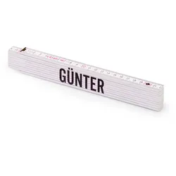 Personalisierter Zollstock ,Metrie 2m Block 52 | mit männlichen Namen Name: Günter
