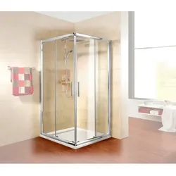 SCHULTE Eckeinstieg »Kristall Trend«, BxTxH: 80 x 90 x 185 cm - silberfarben