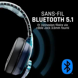 LEXIP Kakashi Kamui Over Ear Headset Schwarz/Blau