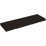 vidaXL Waschtischplatte Dunkelbraun 120x40x(2-6)cm Massivholz