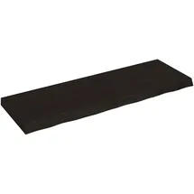 vidaXL Waschtischplatte Dunkelbraun 120x40x(2-6)cm Massivholz