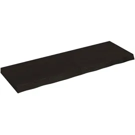 vidaXL Waschtischplatte Dunkelbraun 120x40x(2-6)cm Massivholz