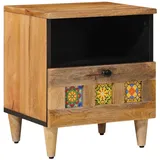 vidaXL Nachtschrank Natur 40 x 33 x 46 cm Beige