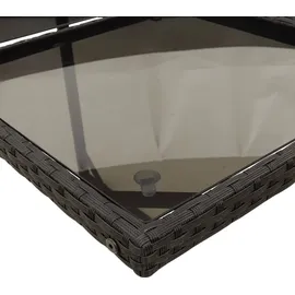 vidaXL 17-tlg. Garten-Essgruppe mit Kissen Schwarz Poly Rattan