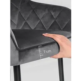 Songmics Sessel dunkelgrau schwarz Stoff, 1 St.