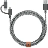 Native Union USB-A auf USB-C/Micro-USB/Lightning 2 m Schwarz