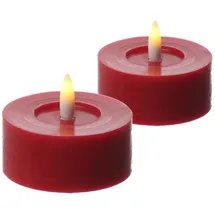441 LED Maxi Teelichter Lina 7 cm rot 2 St.