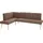 exxpo - sofa fashion Costa 157 x 92 x 245 cm Kunstleder langer Schenkel rechts schlamm