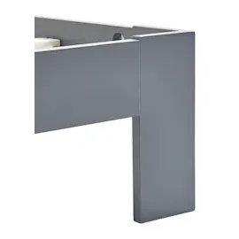 vidaXL Massivholzbett Grau Kiefer 180x200 cm