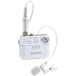 F2-BT White Field Recorder Bluetooth und Lavalier Mikrofon