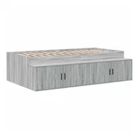 VidaXL Stauraum-Bettgestell Grau Sonoma 90x200 cm