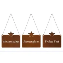 Trendline Deko Schild 25 x 22 cm Metall Braun