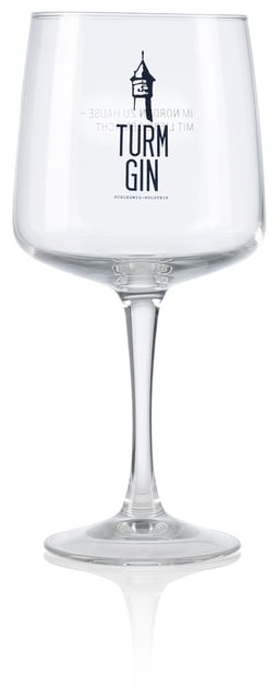TURM GIN Copa Glas mit Logo und Schriftzug - 720 ml - 2er-Set