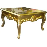 Casa Padrino Barock Couchtisch 70 x 70 cm Gold - Couch Tisch - Wohnzimmer Tisch - Beistell Tisch - Möbel
