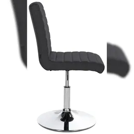 CLP 2er Set Esszimmerstuhl Elvas Stoff I Höhenverstellbar Und 360 Grad Drehbar, Mit Bodenschonern I Wohnzimmerstuhl Mit Gestell In Chromoptik