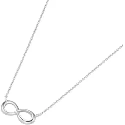 Collier SMART JEWEL "Infinity Collier, Karte, Silber 925", silber, Halsketten, Damen, 43cm, Silber 925 (Sterlingsilber)