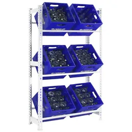 Simonrack Getränkekistenregal 80 x 30 x 180 cm Weiß