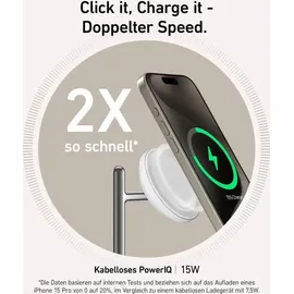 Anker MagGo Wireless Charging Station (3-in-1, Stand) weiß