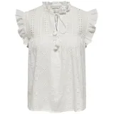 Only ONLReva Life S/L Emb Top weiß S