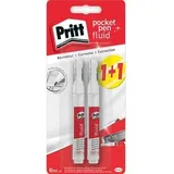 PRITT Korrektur Pocket Pen flüssig, 2-er Vorteilspack, 2x8 ml