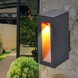 just light. Wandleuchte Außenlampe Alu Fassadenleuchte anthrazit Led Haustürlampe, 7w 650lm warmweiß, Bxh 7,1x19 cm