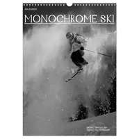 Calvendo Monochrome Ski (Wandkalender 2026 DIN A3 hoch), CALVENDO