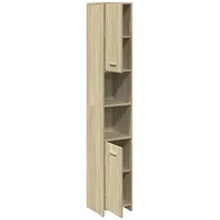 VidaXL Badezimmerschrank Sonoma-Eiche 30x30x183,5 cm Holzwerkstoff