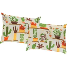 Wirth Dekokissen Oakham, Kissenhülle ohne Füllung, 2 Stück beige 40 cm x 40 cm