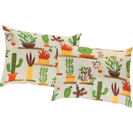 Wirth Dekokissen Oakham, Kissenhülle ohne Füllung, 2 Stück beige 40 cm x 40 cm