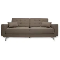 VitaliSpa Schlafsofa York Webstoff braun