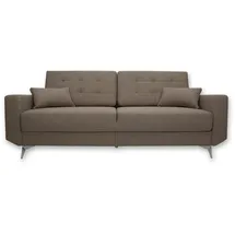 VitaliSpa Schlafsofa York Webstoff braun