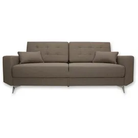 VitaliSpa Schlafsofa York Webstoff braun