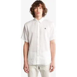 Timberland Mens Short Sleeve Linen Shirt white 3XL