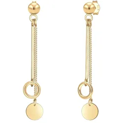 Elli Basic Stecker Kreis Stab Geo Kette 925 Silber Ohrringe   Damen 