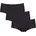 Basic Midislips 3er-Pack Schwarz 40