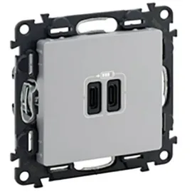 Legrand USB-Steckdose 5 St. Grau