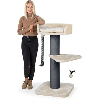 Happy Pet Felix Kratzbaum 120 cm grau/weiß