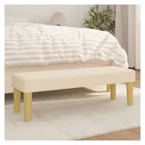 vidaXL Sitzbank Creme 100x30x30 cm Stoff