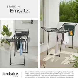 Tectake Wäscheständer 18 m schwarz