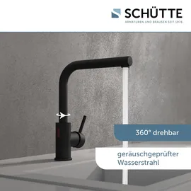 Schütte Sensor-Spültischarmatur Vital mit Herausziehbarem Auslauf Schwarz Matt