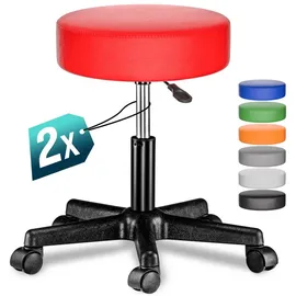 CASARIA Rollhocker 2er Set Rot