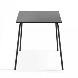 Oviala Gartentisch, Grau, Metall, Quadratisch, 70x72x70 cm, Gartenmöbel, Gartentische, Gartentische