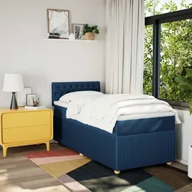 vidaXL Boxspringbett 100 x 200 cm Blau