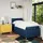 vidaXL Boxspringbett 100 x 200 cm Blau