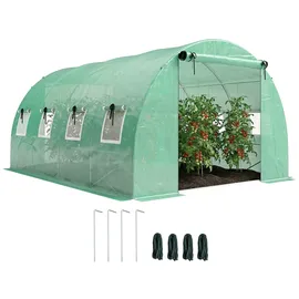Outsunny Outsunny-Foliengewächshaus-295L x 400B x 200H cm-Grün