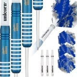 Unicorn Information System Unicorn Steel Darts Silver Star Gary Anderson Dartpfeile mit Stahlspitze, blau, 23 g